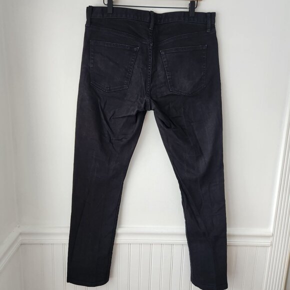 Uniqlo Men's Jeans Black Straight Leg Pants Classic Denim Size 34x34 - Picture 2 of 8